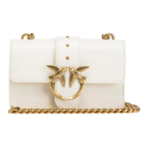 PINKO SIMPLY Телячья кожа Сумка через плечо Мини Женская Белая