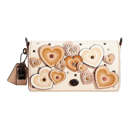 COACH Dinky Кожа Сумка через плечо Сумка на плечо Женская Белая