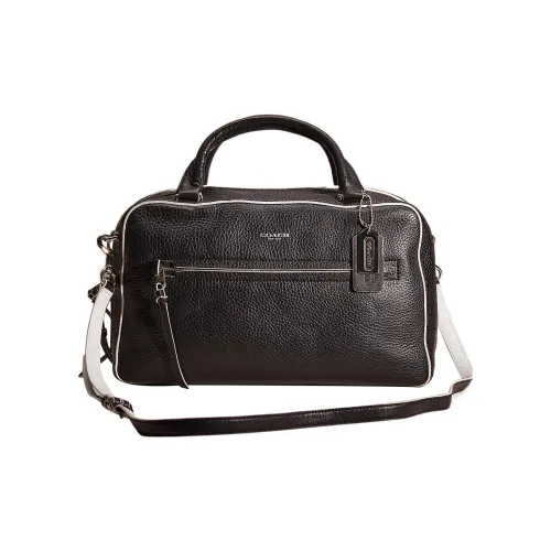 COACH Bleecker Edge Лакированная кожа кожа сумка через плечо сумка через плечо большая женская черная