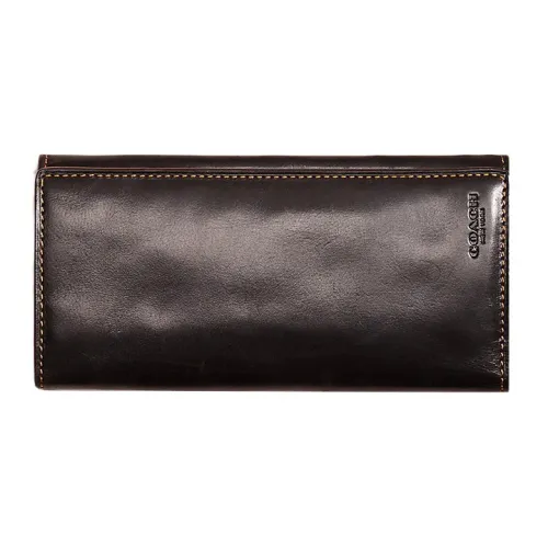 COACH Breast Pocket Кошелек из кожи буйвола Женские Черный