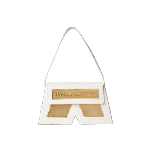 Karl Lagerfeld Коровья кожа Сумка Сумка через плечо Женская Белая Золотая