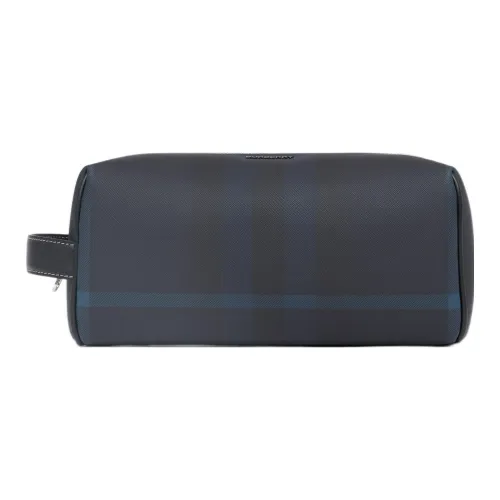 Burberry Хлопок Туалетная сумка Клатч Мужской Темно-углеродный Синий