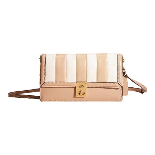 COACH Hutton Телячья кожа GRAIN LEATHER Сумка через плечо Клатч Маленький Женский Мел Белый