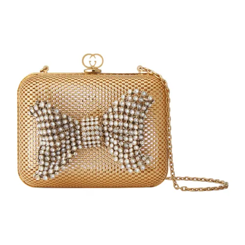 GUCCI Металл Сумка через плечо Клатч Женский Золотой