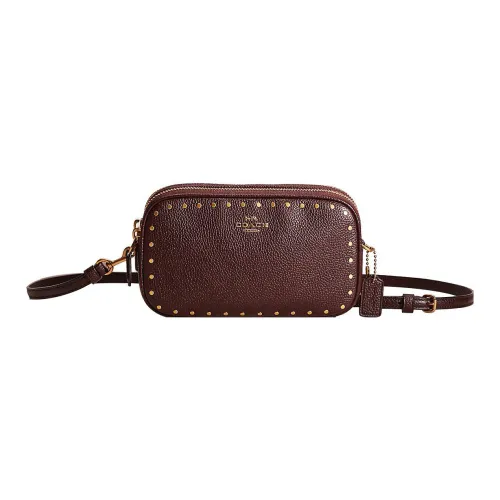 COACH Sadie Кожа Сумка через плечо Клатч Маленький Женский Бычий Кровь Красный