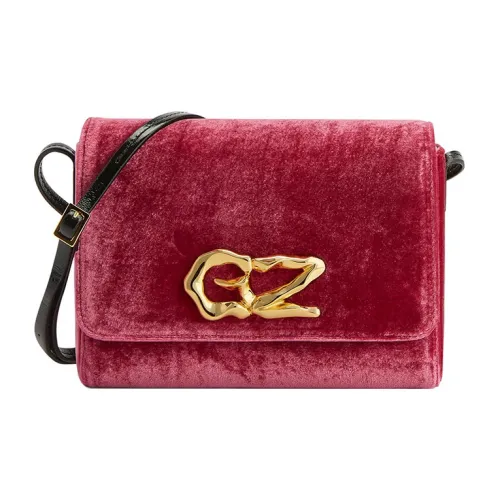 Giuseppe Zanotti GZ Клатч из велюра Женские Гранатовый Красный