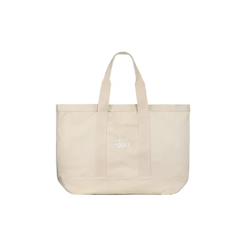 Stussy Хлопок Canvas Tote Bag Shopping Bag Canvas Bag Extra Large Unisex Ecru