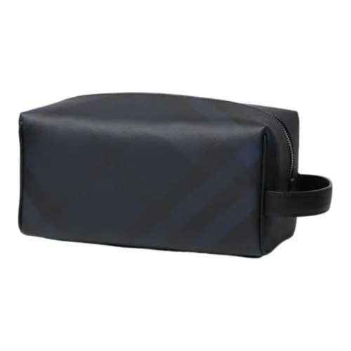 Burberry London Полиэстер Путешественная Сумка Клатч Сумка для Туалетных принадлежностей Сумка для Хранения Мужская Синяя Черная