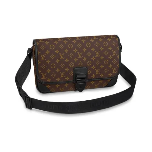 LOUIS VUITTON Archy Покрытый холст Курьерская сумка Сумка через плечо Большая Мужская Коричневая