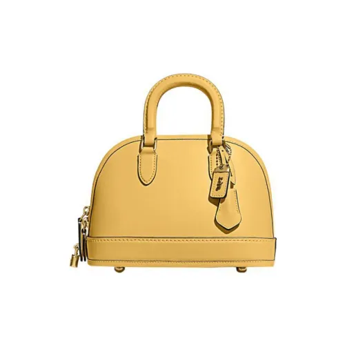 COACH Revel Коровья кожа Сумка через плечо Сумка среднего размера Женская Желтая