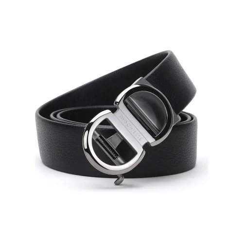 ELLE HOMME Ремни из коровьей кожи, черные, мужские