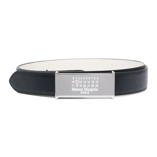 Maison Margiela Ремни из коровьей кожи, черные, мужские