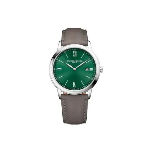 Baume Mercier Кварцевый механизм Мужские часы Часы 42 мм Зеленый циферблат
