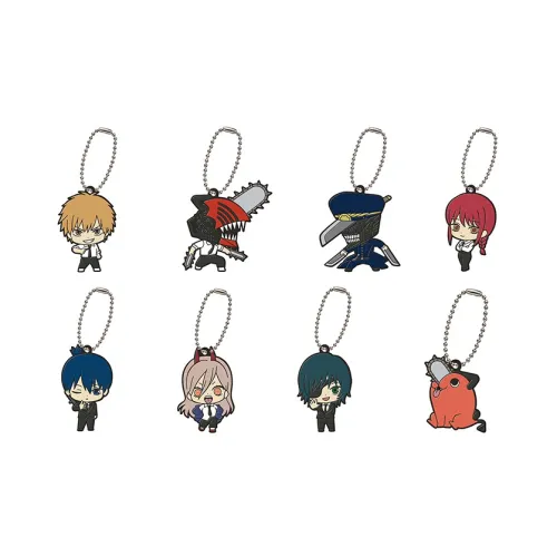 BANDAI Chainsaw Man Резиновый подвес Счастливый Draw Цельная коробка 8 шт