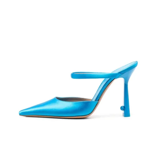 Off Белый Высокие каблуки Женские Синий