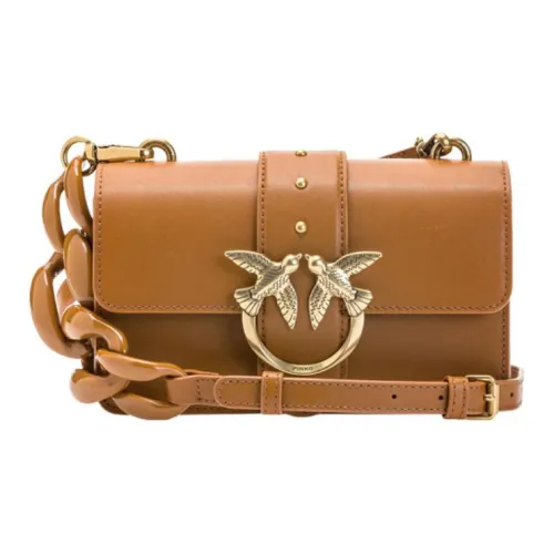 PINKO Коровья кожа Bird Сумка Swallow Сумка Сумка через плечо Мини Женская Коричневая