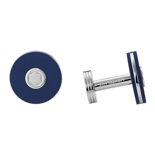 MONTBLANC Нержавеющая сталь Смола Запонки Синий Мужской
