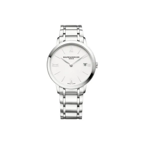 Baume Mercier Classima Collection Кварцевый механизм Женские часы 36,5 мм Белый циферблат