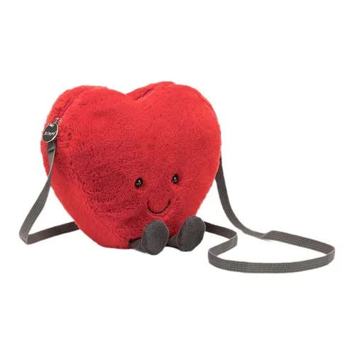 JELLYCAT Fun Items Collection JELLYCAT Characters Сердце-формованная сумка Кукла Плюшевая кукла Высота в сидячем положении 15 см