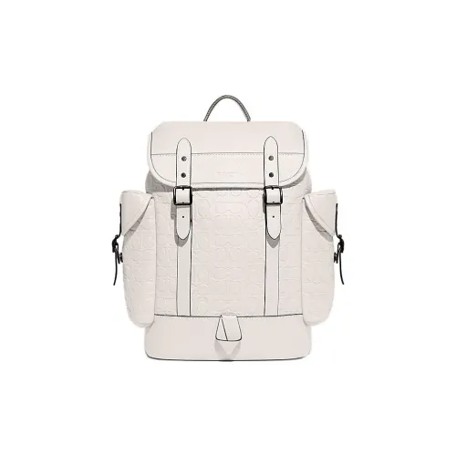 COACH Hitch Коровья кожа Рюкзак Большой Женский Белый