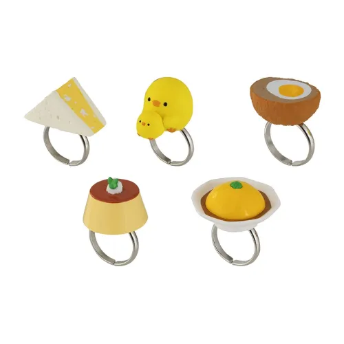 BANDAI Ringcolle! Я люблю Gudetama Третья ЭДИЦИЯ Счастливый Draw Целая коробка 5 шт