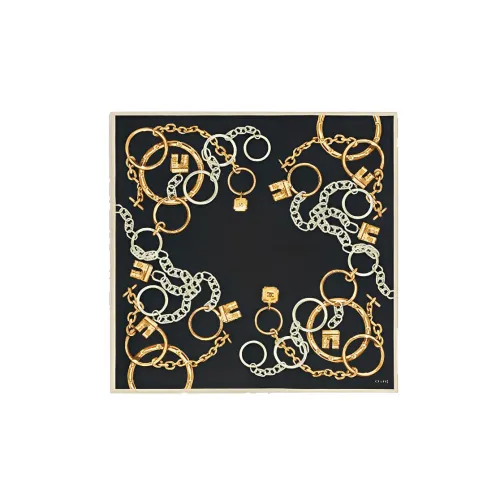 CELINE Шелковый шарф женский черный