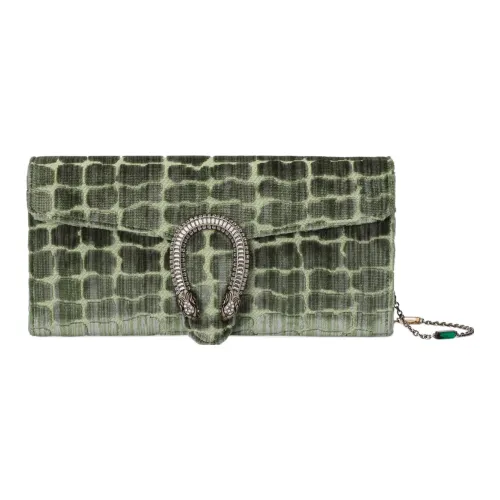 GUCCI Dionysus Вельвет Жаккардовая Ткань Сумка через плечо Сумка на плечо Женская Зеленая