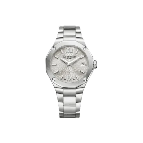 Baume Mercier Rivera Series Кварцевый механизм Женские часы 36 мм Серебристый циферблат Корпус из нержавеющей стали