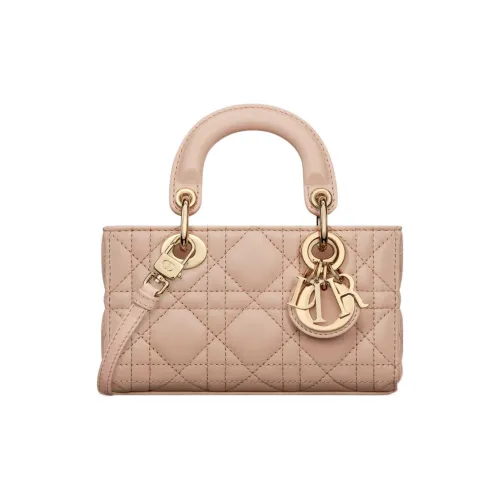 DIOR LADY D JOY Sheepskin Сумка Lady Dior Сумка через плечо Сумка Extra Mini Женская Песочно-розовая