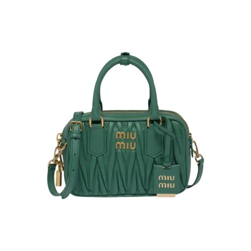 MIU MIU Кожа Сумка через плечо Сумка Маленькая Женская Зеленая