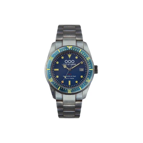 OUT OF ORDER Автоматический механический механизм Мужские часы 44mm*14mm Синий