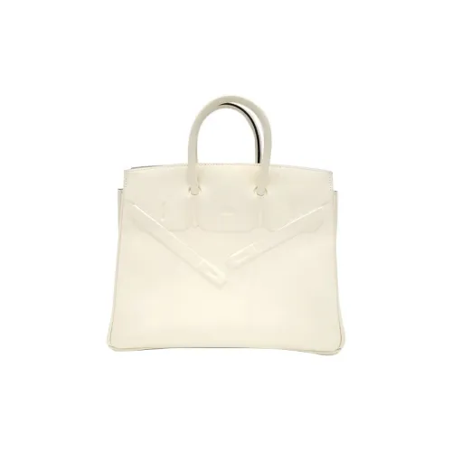 HERMES Birkin Swift Кожа Сумка Birkin Shadow Сумка Женская Кремово-Белая