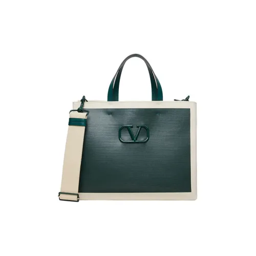 Valentino Vlogo Canvas Сумка через плечо Сумка среднего размера Мужская Зеленая