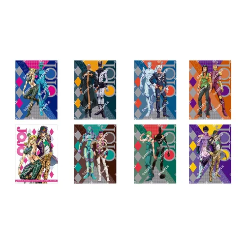 BANDAI JoJo's Bizarre Adventure Прозрачный Шахматный узор Lucky Draw Целая коробка 8 шт