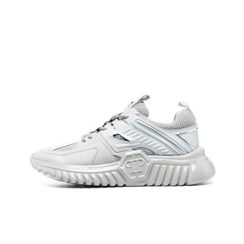 PHILIPP PLEIN Hexagon Runner Low Топ Спортивная повседневная обувь Мужской Серый