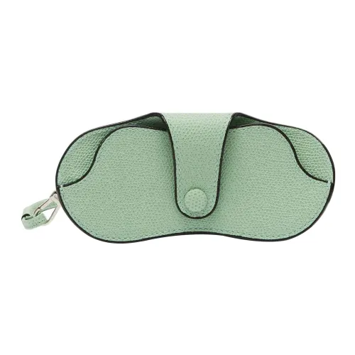 Valextra Телячья кожа Чехол для очков Женские Аква-зеленый