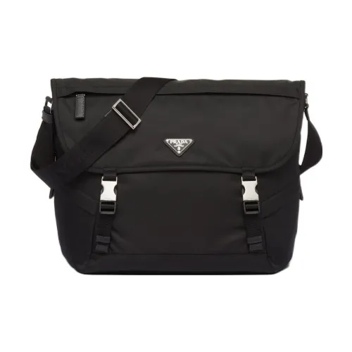 PRADA Ткань Messenger Bag Crossbody Bag Shoulder Bag Мужской Черный