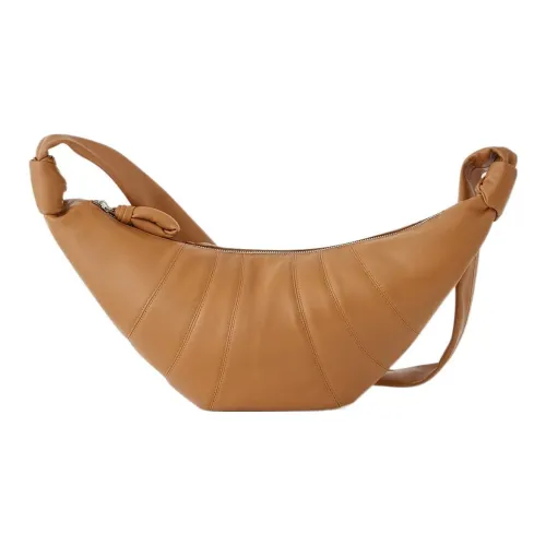 Lemaire Croissant Series Lambskin Croissant Bag Crossbody Bag Medium Unisex Yellow Лемье Croissant Series Сумка из овечьей шкуры Croissant Bag Сумка через плечо Средняя Унисекс Желтая