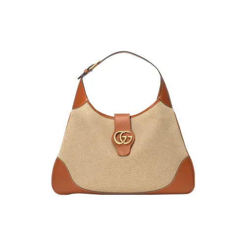 GUCCI Aphrodite Холст с кожей Сумка Сумка через плечо Большая Женская Бежевая Коричневая