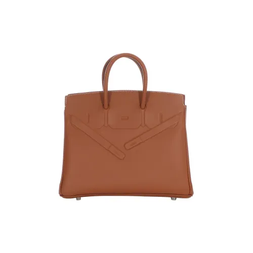 HERMES Birkin Swift Кожа Shadow Сумка Birkin Сумка Женская 37 Золотисто-коричневый