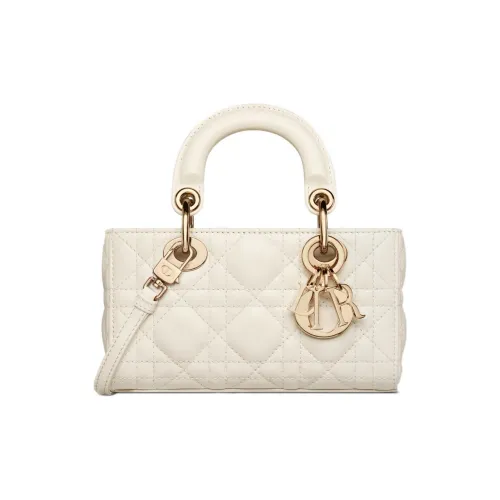DIOR LADY D JOY Sheepskin Сумка Lady Dior Сумка через плечо Сумка Extra Mini Women's White