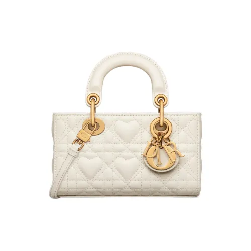 DIOR LADY D Joy Lambskin Сумка Lady Dior Сумка через плечо Сумка Extra Mini Женская Молочно-белая