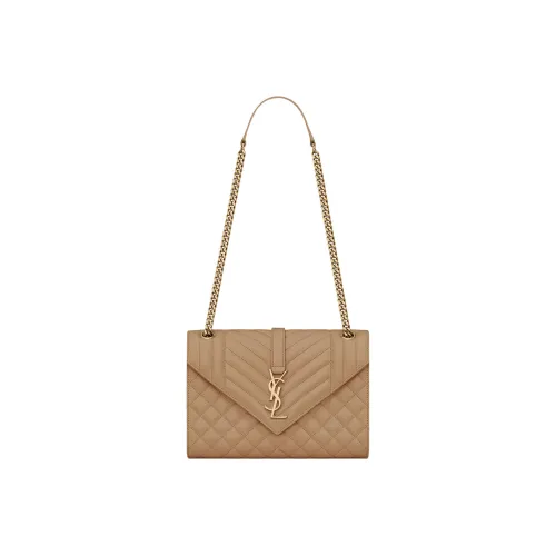 SAINT LAURENT Конверт Тисненая кожа Сумка-конверт Сумка через плечо Средний Женский Тауповый