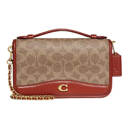 COACH Bea ПВХ Сумка Сумка через плечо Сумка через плечо Маленькая Женская Тауповая