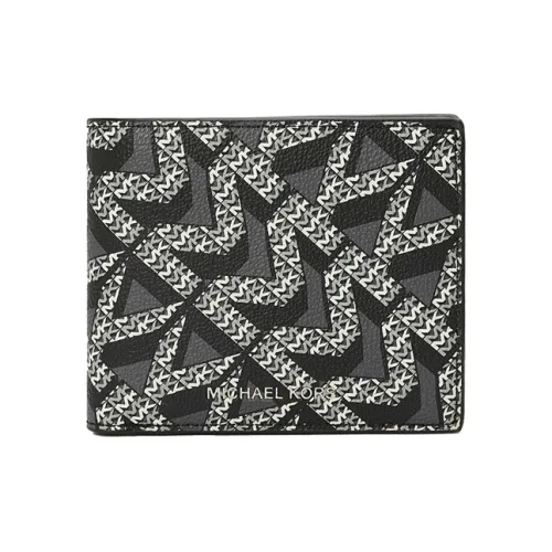 MICHAEL KORS Artificial Leather Картхолдер Кошелек Стандартный Мужской Черный Белый Многоцветный