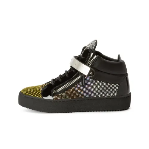 Giuseppe Zanotti GZ Coby Высокий Топ Стильный Скейтбординг Мужской Черный