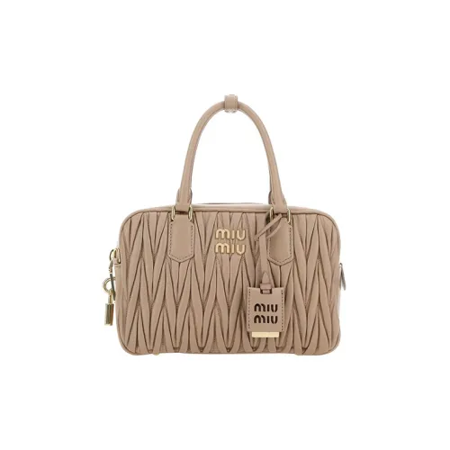 MIU MIU Matelassé Кожа Сумка через плечо Сумка Женская Бежевая