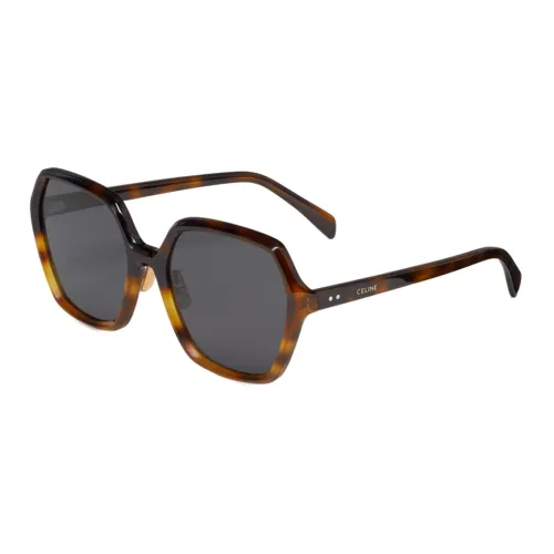 CELINE Пластиковая оправа Квадратные Солнцезащитные очки Женские Коричневый