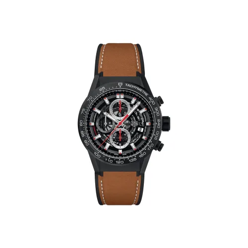 TAG HEUER Carrera Collection Автоматический Механический Механизм Мужские Часы Часы 43 мм Черный Циферблат Керамические Корпус Часов