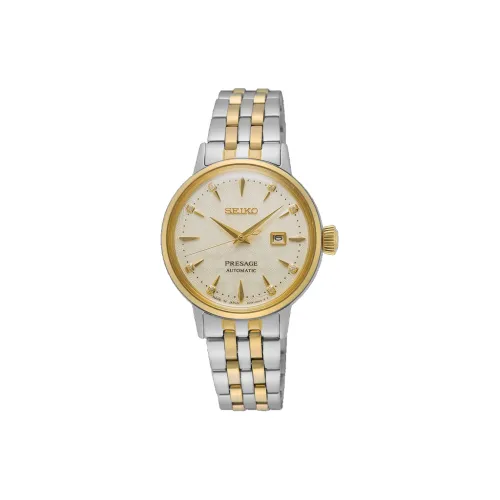 SEIKO Автоматический Механический Movement Женские Часы 30MM Золотые
